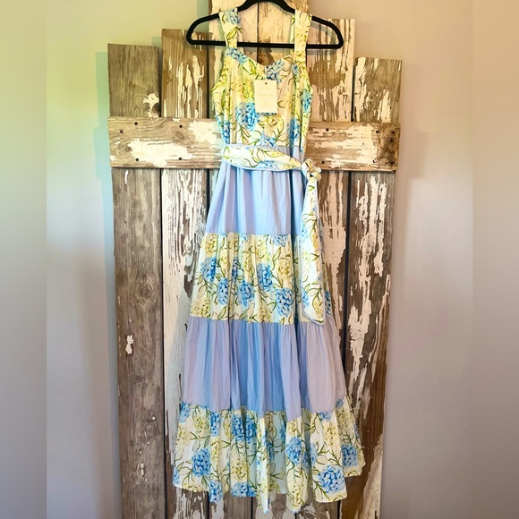 ROAM Dresses & Skirts - BEAU & RO X MARKEY The Nantucket Sara Maxi dress with Hydrangeas blue size Small